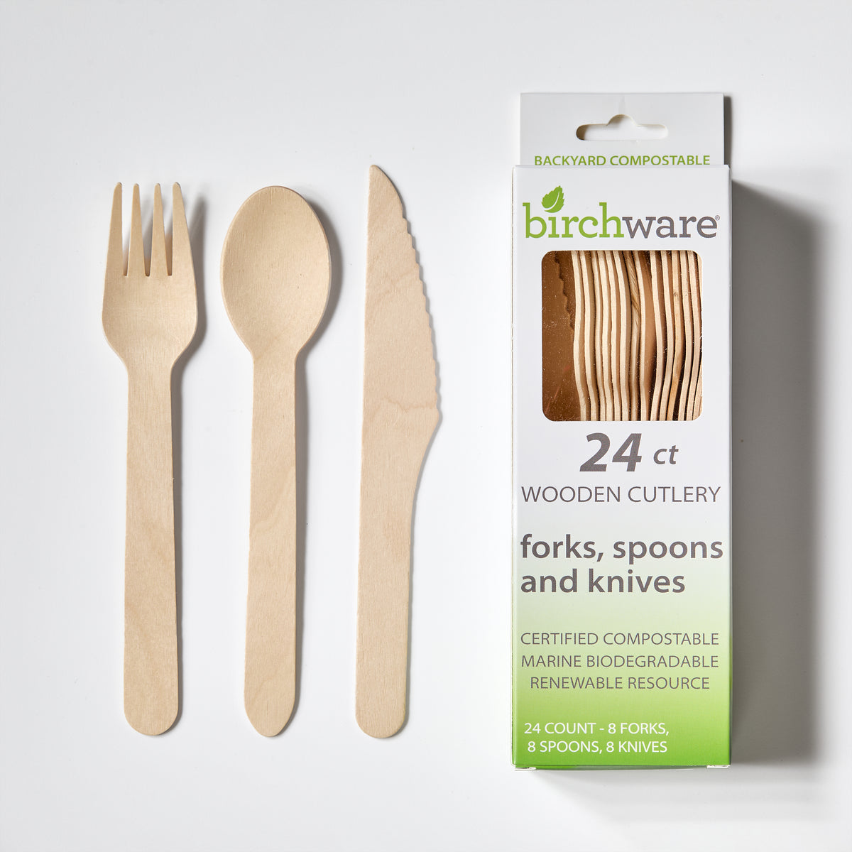 Disposable Wooden Cutlery Packs